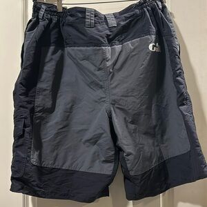 Gill cargo ZipUp nylon shorts pockets elastic waistband on sides size XXL(41-43)